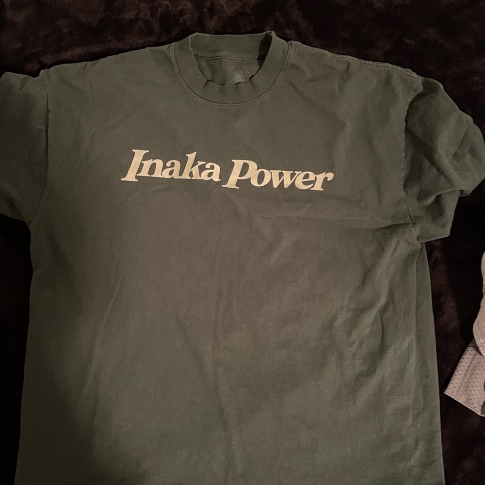 Inaka Power Men's Forest Green Tee with Cream Logo
